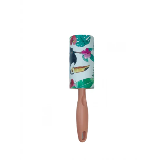 Casa&Gradina - Rolă Adezivă pentru Scame Happy Wei A-09287, cu Mâner, Model Tropical