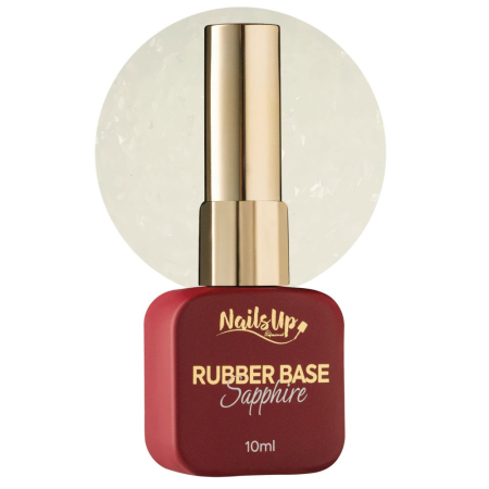 Manichiura&Pedichiura - Rubber base NailsUp Sapphire Flakes 01 10ml