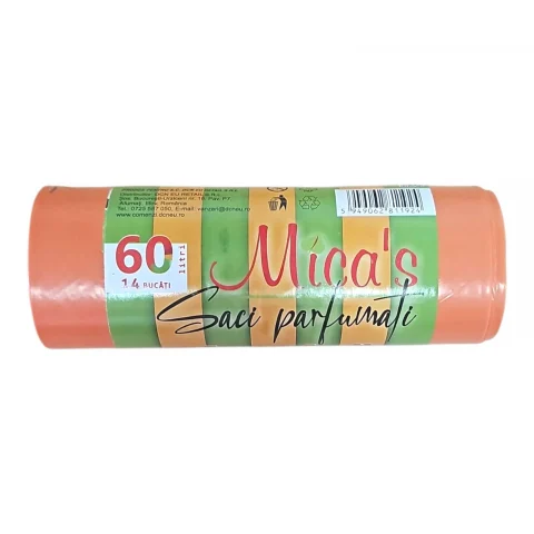 Saci menaj - Saci menaj parfumati Micas Piersica 60L