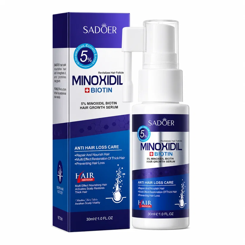 Ingrijire personala - Ser pentru Păr SADOER cu Minoxidil 5% și Biotină, 30 ml