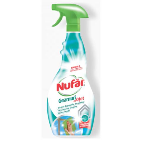 Detergenti geamuri - Solutie geamuri cu otet Nufar 750ml