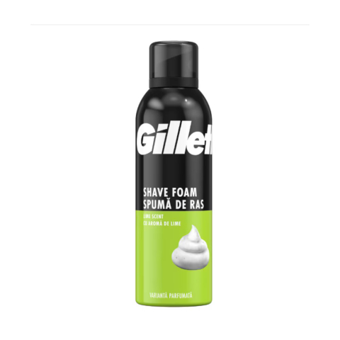 Ingrijire barbati - Spuma de ras Gillette Lime 200ml