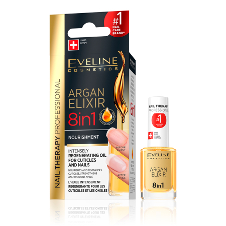Manichiura&Pedichiura - Terapie unghii Eveline 8in1 Argan 12ml