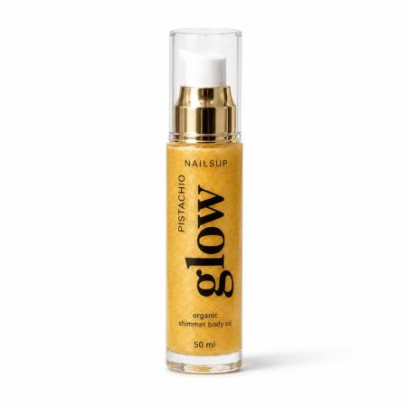 Ingrijire personala - Ulei de Corp NAILSUP Shimmer Body Oil Pistachio Glow 50ml pentru Hidratare si Glow