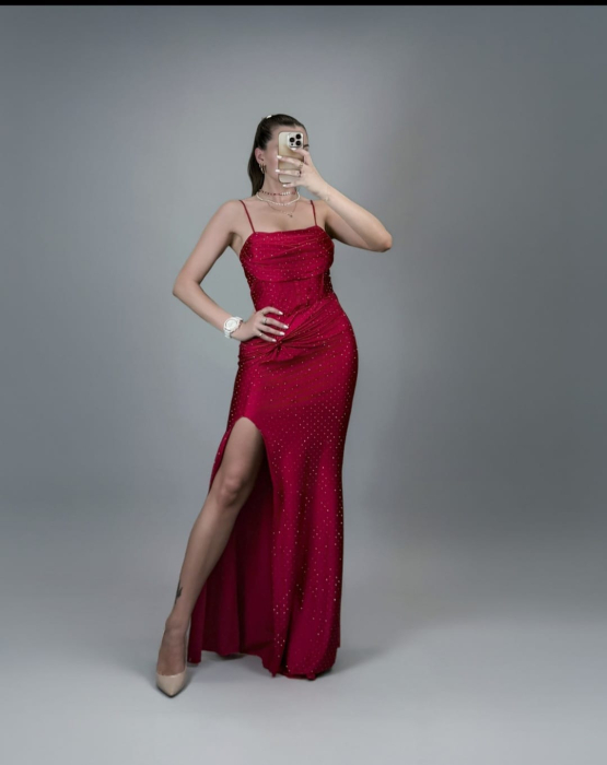 Rochie Aurora, cu cristale argintii si corset [1]