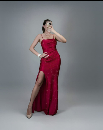 ROCHII - Rochie Aurora, cu cristale argintii si corset