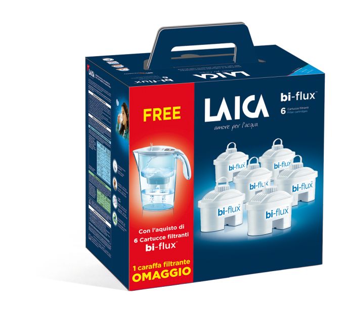 Cana filtranta de apa Laica Stream, 2.3L, + 6 cartuse filtrante [2]
