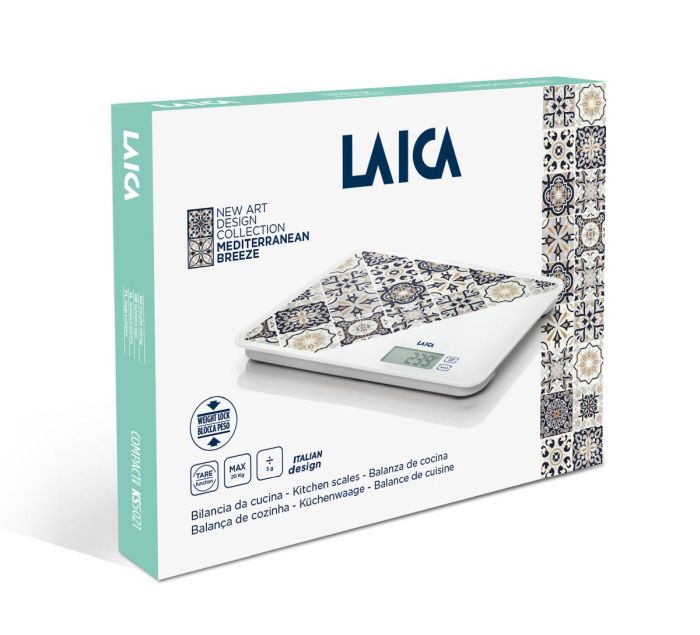 Cantar electronic de bucatarie Laica KS5021, 20 kg, maro, design mediteraneean [2]