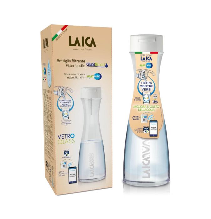 NOU: Carafa filtranta de apa Laica GlaSSmart, din sticla, 1.1 litri, Portocaliu [6]