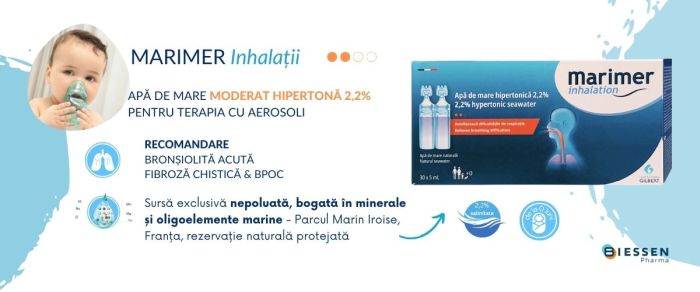 Marimer Inhalatii 2,2%, 30 unidoze x 5 ml, apa de mare hipertonica [3]
