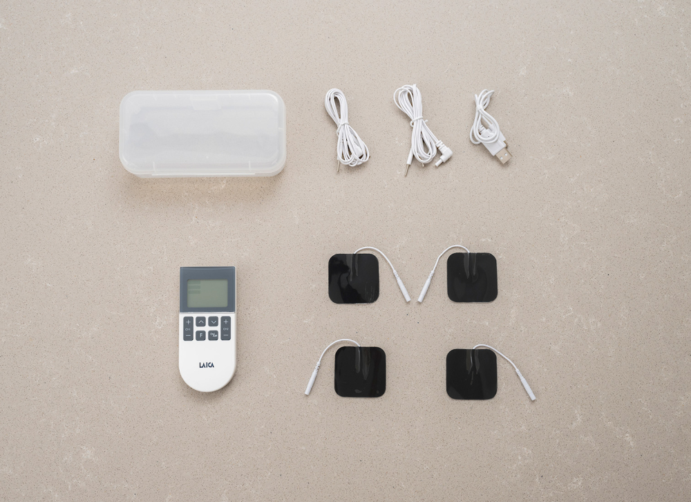 NOU: Aparat de masaj Electrostimulator nervos transcutanat TENS, 4 electrozi, 2 canale, 50 programe [23]