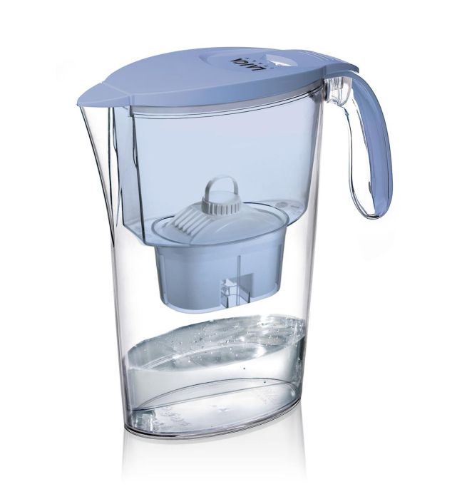 Pachet Cana filtranta de apa Laica Clear Line, 2.3 litri, Albastru + 3 filtre Bi-flux [2]