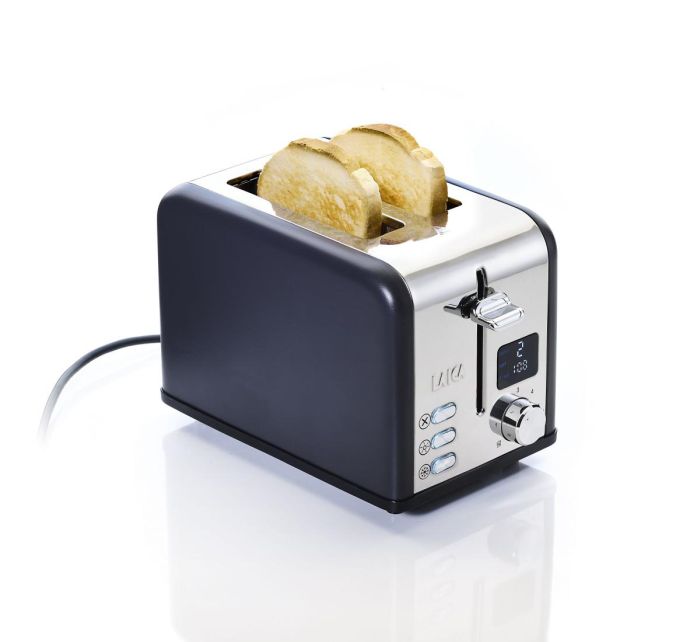 Prajitor de paine Laica HI1000, 2 felii, 6 niveluri, defrost, reheat, 880W [3]