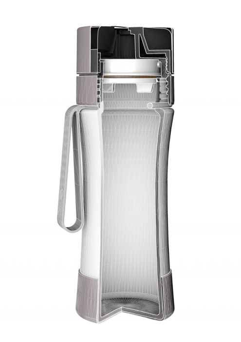 Sticlă filtrantă Sport myLaica, Sticlă, 0,50 litri, portabilă, Albastru [4]
