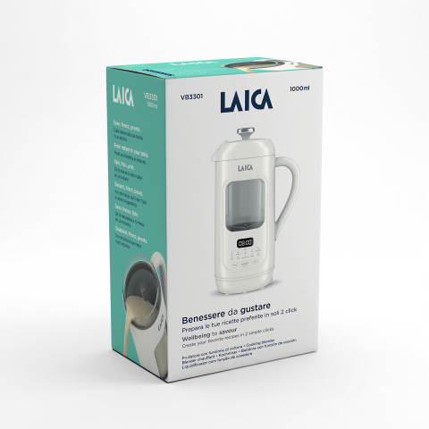 NOU Blender cu functie de gatit LAICA VB3301, 1 litru, sticla, auto curatare [2]