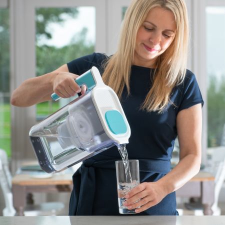 Cana filtranta de apa Aqua Optima Perfect Pour, albastru, 3,6 litri [1]