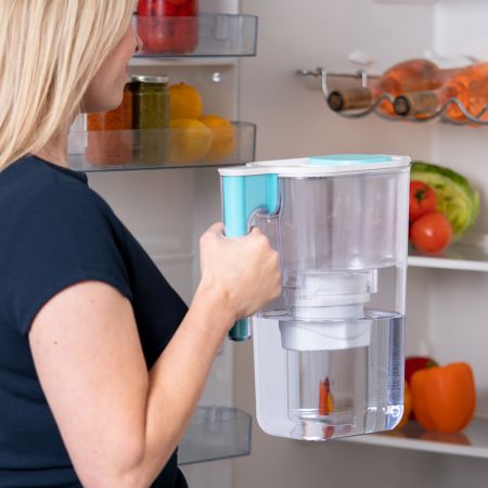 Cana filtranta de apa Aqua Optima Perfect Pour, albastru, 3,6 litri [2]