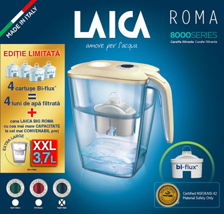 Cana filtranta de apa Laica BIG Roma, 3.7L, + 4 cartuse filtrante [2]