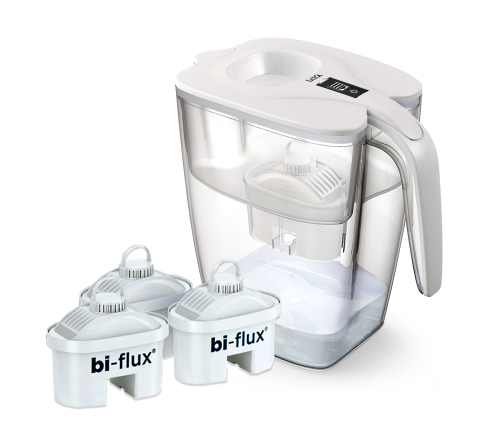 Pachete promotionale - Cana filtranta de apa Laica Milano XXL + 3 filtre, 3.7 litri, alb