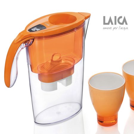Cana filtranta de apa Laica Stream Orange, 2.3 litri [1]