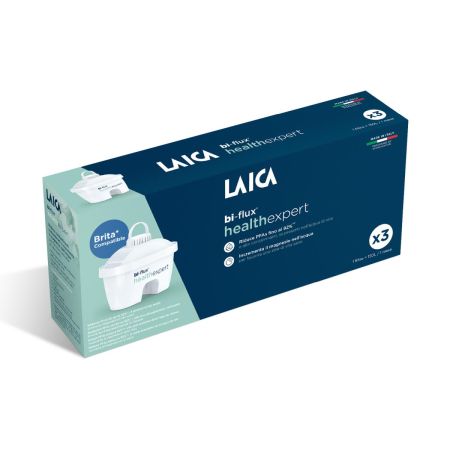 Filtre Bi-Flux - Cartuse filtrante Laica Bi-Flux HealthExpert, formula speciala, 3 buc/pachet, compatibil Brita