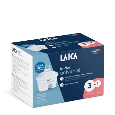 Cartuse filtrante Laica Bi-flux Universal, pachet 3+1, compatibil Brita [4]