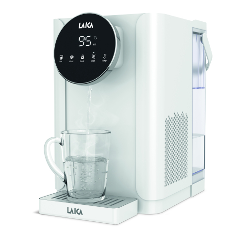 Dozator de apa filtrata, rece si calda - Dispenser de apă filtrată rece și fierbinte LAICA, 7 trepte de temperatură, 10- 90 grade C, 3L,