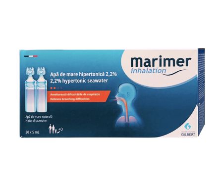 Accesorii si consumabile - Marimer Inhalatii 2,2%, 30 unidoze x 5 ml, apa de mare hipertonica