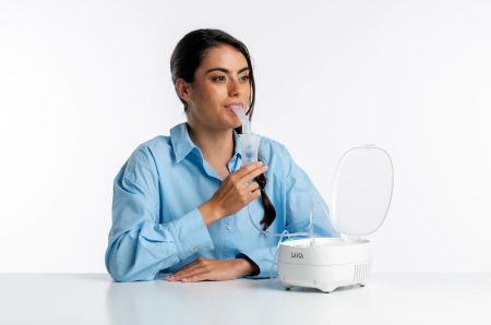 NOU: Aparat de aerosoli Laica NE2015, compartiment accesorii, cu piston, copii si adulti [14]