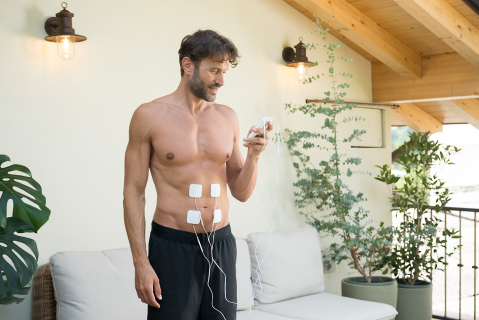 NOU: Aparat de masaj Electrostimulator nervos transcutanat TENS, 4 electrozi, 2 canale, 50 programe [9]