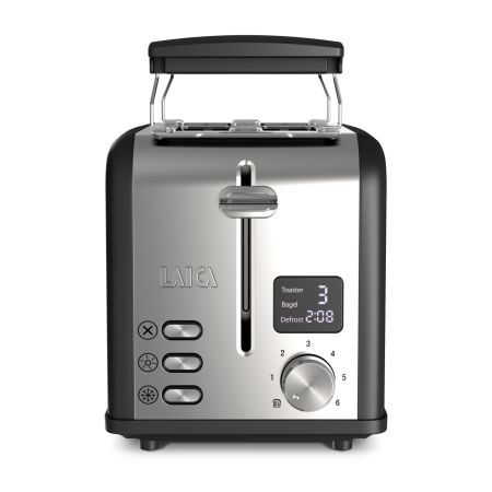Prajitor de paine Laica HI1000, 2 felii, 6 niveluri, defrost, reheat, 880W [1]