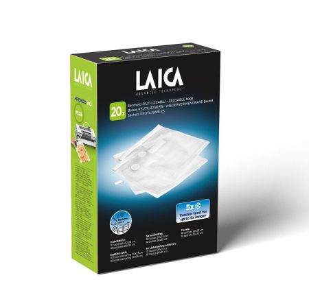 Pungi de vidat reutilizabile Laica VT3522, 20 bucati [1]