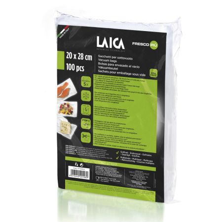 Pungi, role, caserole - Pungi pentru vidat alimente, 20x28 cm, Laica VT3501, 100 pungi
