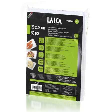 Pungi, role, caserole - Pungi pentru vidat alimente, 20x28 cm, Laica VT3504, 50 pungi