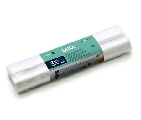 Pungi, role, caserole - Role pentru vidat alimente, 40 x 600 cm, Laica VT3515, 2 role