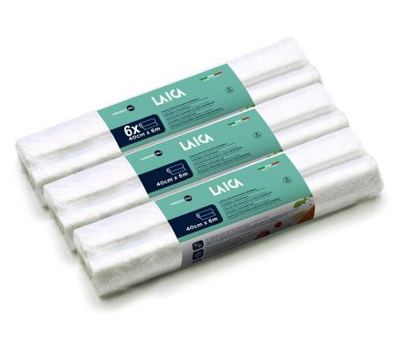Pungi, role, caserole - NOU: Role pentru vidat alimente, 40 x 600 cm, Laica VT3515, 6 role