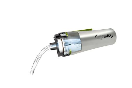 Sticlă filtrantă Sport myLaica, Inox, 0,55 litri, portabilă, Verde, filtru Fast Disk [5]