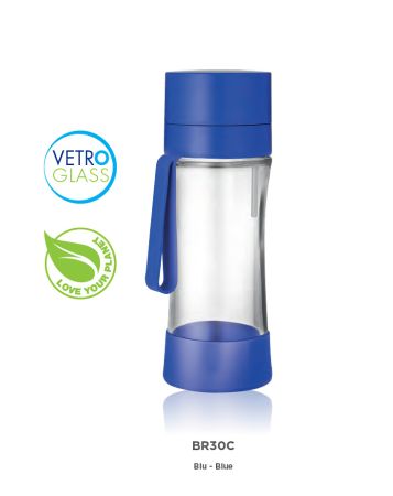 Sticlă filtrantă Sport myLaica, Sticlă, 0,50 litri, portabilă, Albastru [2]