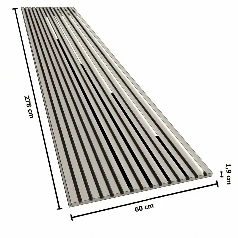 Riflaj MDF Crem cu 5 LED Cascada - 60x280cm [5]