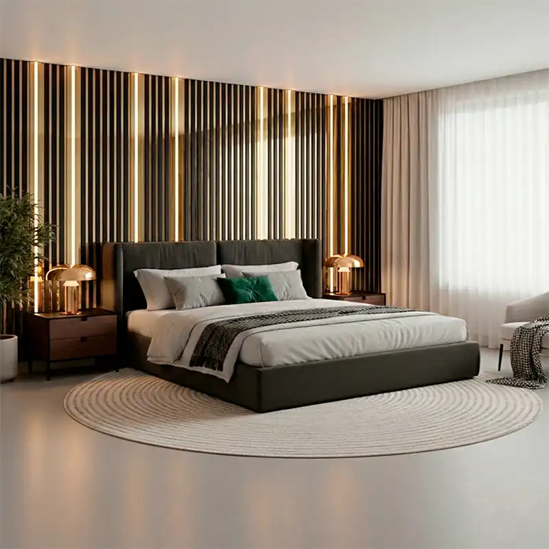 riflaj-mdf-negru-3-led-3-oglinda-aurie-60x280cm [2]