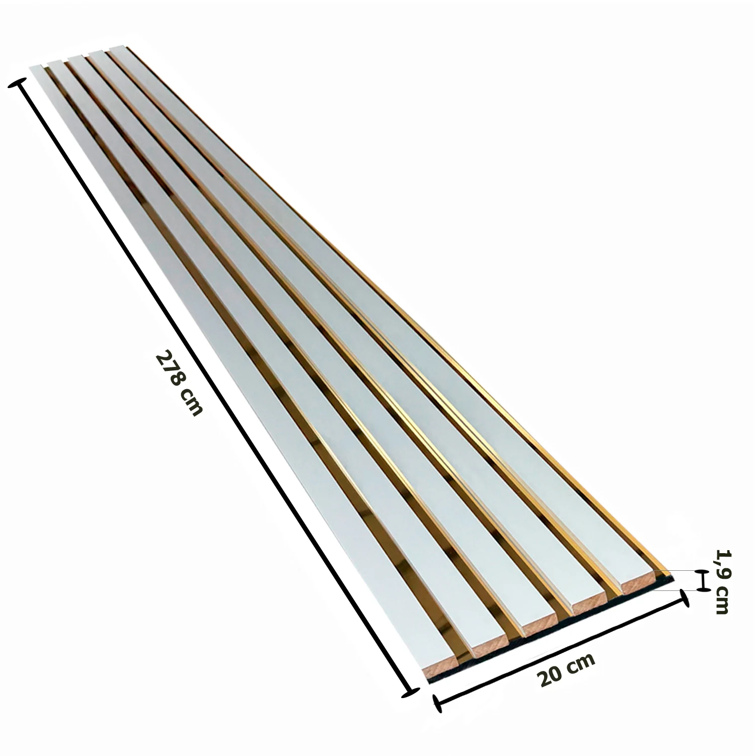 Riflaj Decorativ Alb cu Oglindă Aurie - Design Premium [2]