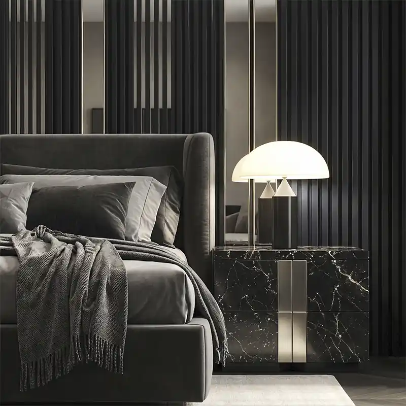 Riflaj Premium MDF Negru cu Oglindă Argintie - 280 cm [3]