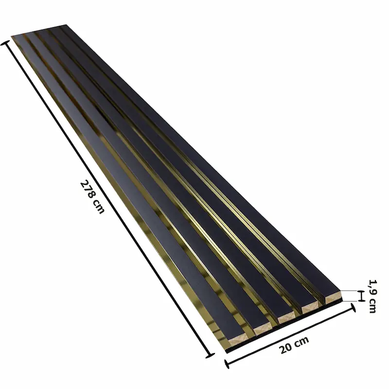 Riflaj Premium Negru cu Oglindă Aurie - 280 cm [4]