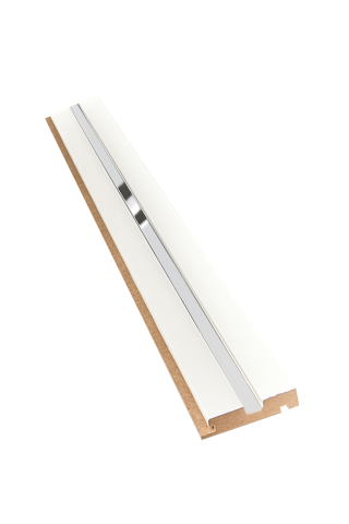 Riflaj mdf - Capat Start  MDF alb oglinda argintie