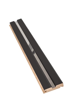 Riflaj mdf - Capat Start  MDF negru oglinda argintie