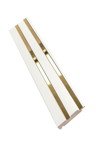 Riflaj mdf - Capat Terminatie MDF alb oglinda gold