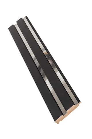 Riflaj mdf - Capat Terminatie MDF negru oglinda argintie