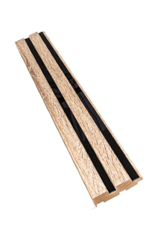 Riflaje decorative - Capat Terminatie MDF stejar deschis oglinda neagra