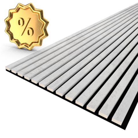 Riflaj mdf cu oglinda - Riflaj Acustic Premium – Gri Beton