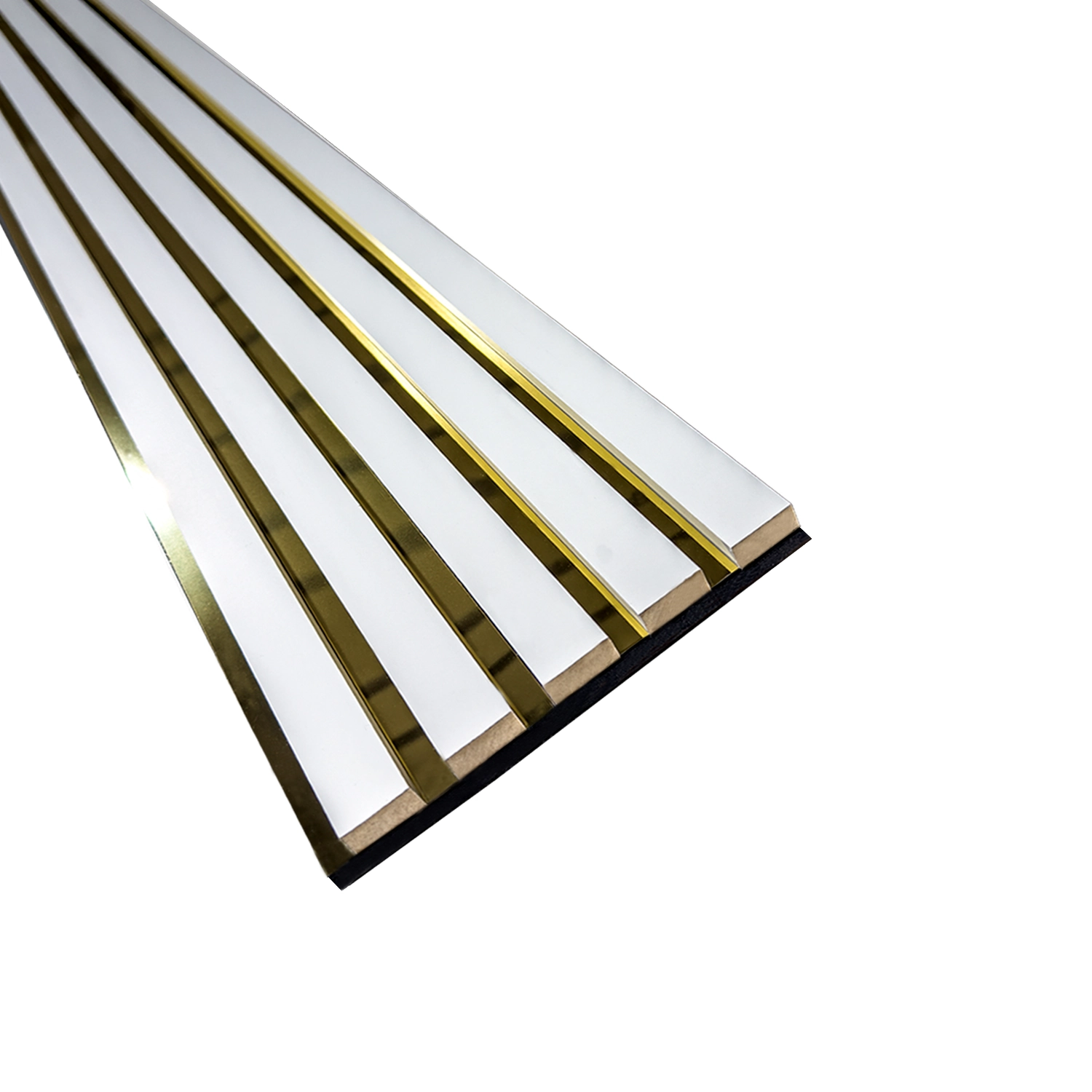 Riflaje decorative - Riflaj Decorativ Alb cu Oglindă Aurie - Design Premium